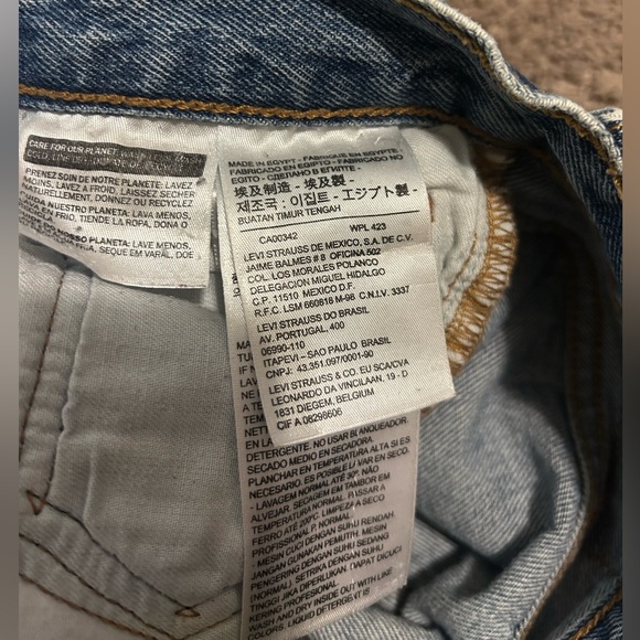 Vintage Levi’s 501 WPL 423 Button Fly Blue Light Wash Jeans Men Women Sz W30 L30 - Picture 10 of 13